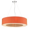 Large Orange Drum Pendant 6 Bulb