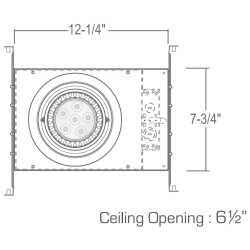 Coloronix SR6LV77W 6 Inch RGBW LED RECESSED ADJUSTABLE Soffit Light IP62 Philips LEDs