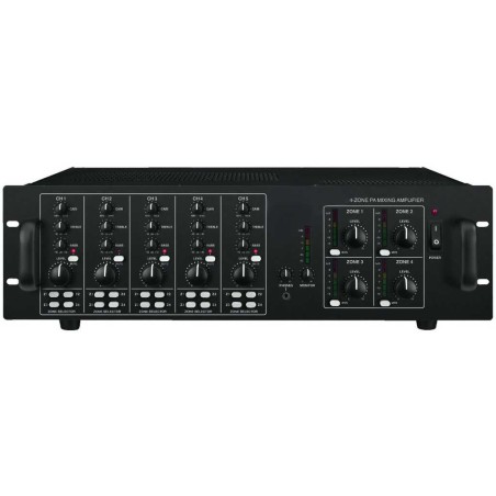 4 Zone Mixer Power Amplifier 4x 120W 5 Inputs