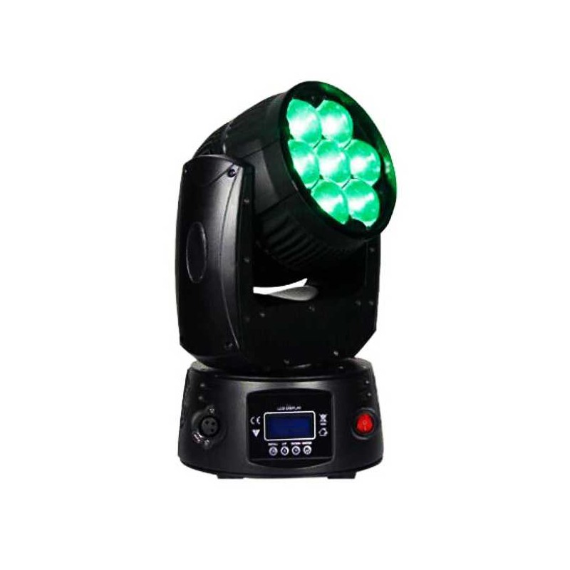 120W Moving Head RGBW Projector 7 - 60 Degree Zoom Beam Angle Spot or Wash