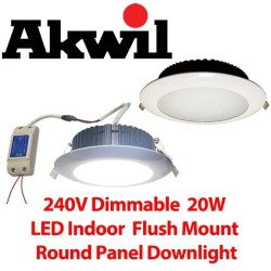 Akwil - 20W LED 240V Dimmable High Ra80 Ceiling Light Panel Downlight  AK-DL20W-SMD