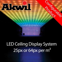 Akwil Configurable LED Ceiling Display Panels System Choose Size and Pixels Per Sq m - LED CEILING PANEL 25 or 64 px per m