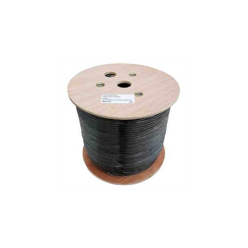 250m CAT6 Cable UTP 23AWG PE Solid CU Black