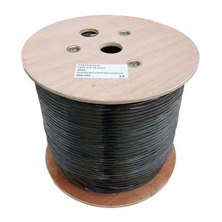 250m CAT6 Cable UTP 23AWG PE Solid CU Black