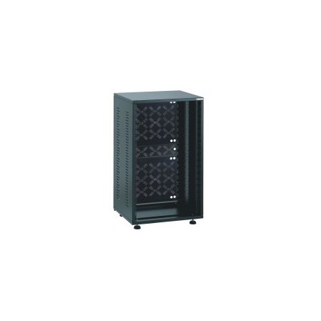 EU-R-8LP Black 8U 19 Inch Rack with Back Panel