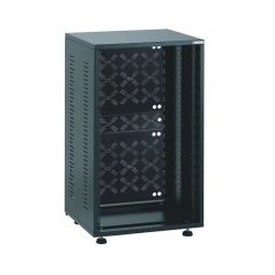 EU-R-8LP Black 8U 19 Inch Rack with Back Panel