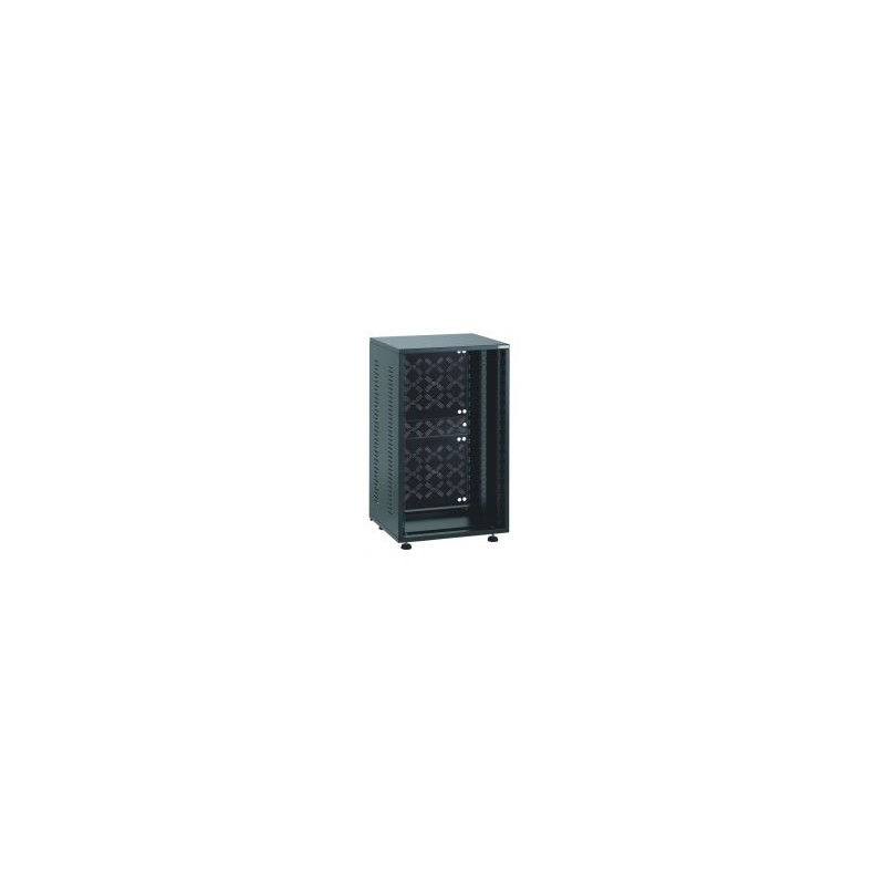 EU-R-8LP Black 8U 19 Inch Rack with Back Panel