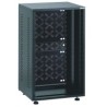 EU-R-8LP Black 8U 19 Inch Rack with Back Panel