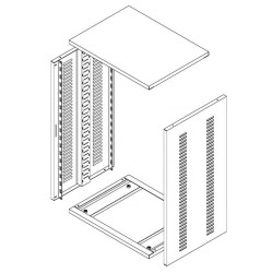 Euromet 12U Extra Deep Rack 19 Inch Rack with Back Panel in Black