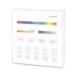 Smart Wireless 4 Zone Colour Control Wall Panel