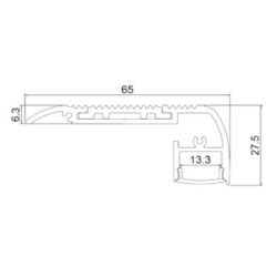 Aluminium LED Strip Profile for Stair Light Surface Steps