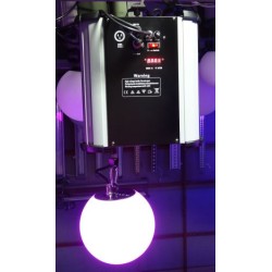 RGB LED DMX Kinetic Ball Pendant 20cm High Speed Motorised Winch and Colour Ball DMX512