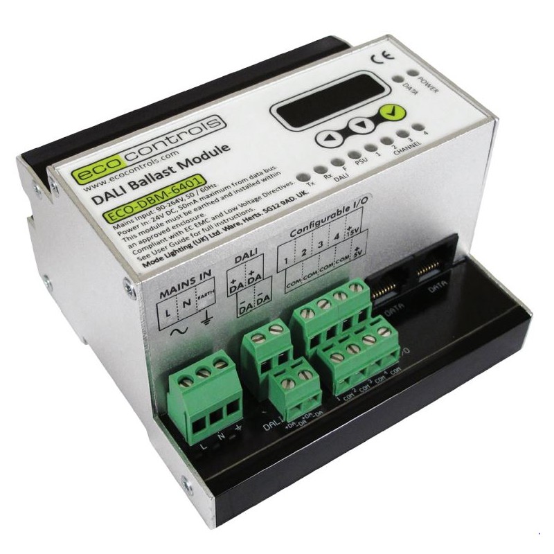 Mode Eco Controls ECO-DBM-6401 DALI Ballast Module (1 x DALI universe c/w DALI Power Supply + 4 x 1-10V or DSI out)