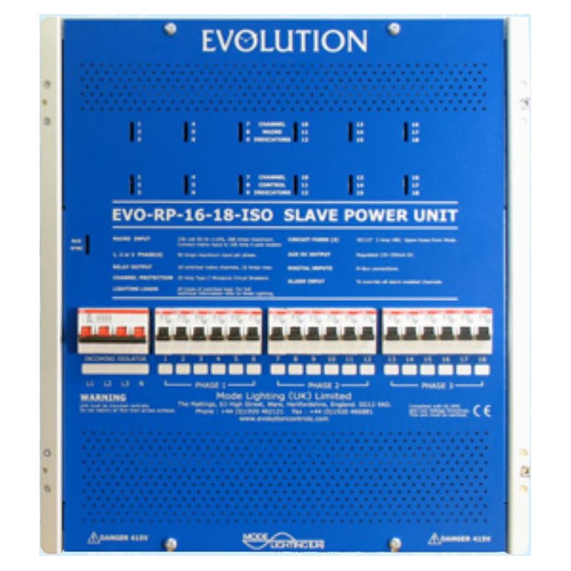 Mode EVS-RP-16-18 Evolution Slave Relay Pack (18 Channels of 16 Amps Switching Only)