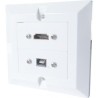 HDMI and USB Single Gang Wall Plate Connectors and Back Box