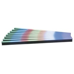 LED 8 Pixel Strip Bar 1m with flat milky diffuser