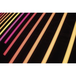 LED 8 Pixel Strip Bar 1m with flat milky diffuser