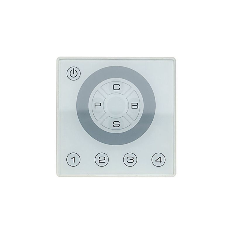RGB DMX Wall Plate Controller in White 3 Channel with Presets and 3x2A RGB 12-24V Output