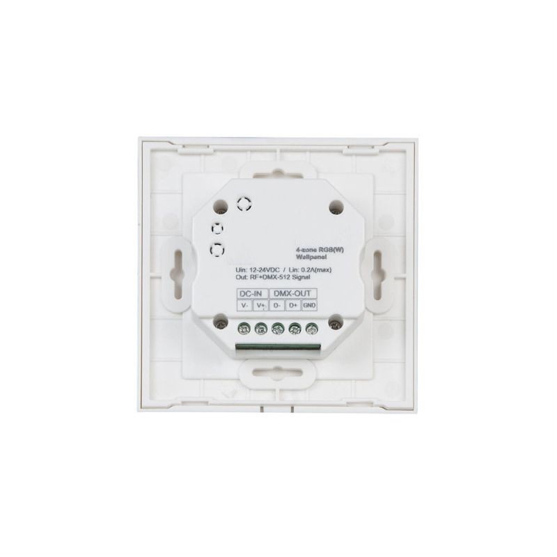 RGB DMX Wall Panel Single Zone RFDMX Wall Plate Controller in White 4
