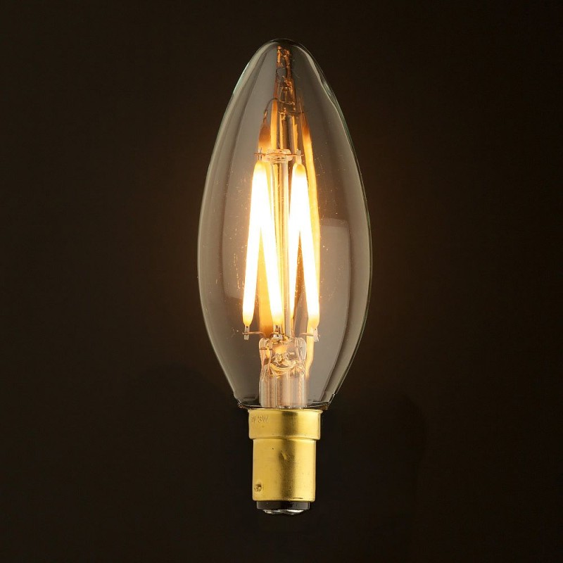 New AKC-3W B15 Akwil Dimmable LED Candle Light Bulb 240V 3W 240lm Filament LED Bulb 330 Degree Clear