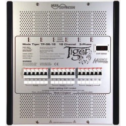 Mode TP-03-18-TE-RCBO Tiger Trailing Edge Dimmable Power Unit with RCBO's - 18 Channels of 3 Amps with Inductive 3 Amps