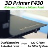 CreatBot F430 3D Printer 420°C Dual Extruders 300x300x400mm Build Size ABS PLA PC Nylon Carbon PETG