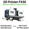 CreatBot F430 3D Printer 420°C Dual Extruders 300x300x400mm Build Size ABS PLA PC Nylon Carbon PETG