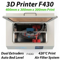 CreatBot F430 3D Printer 420°C Dual Extruders 300x300x400mm Build Size ABS PLA PC Nylon Carbon PETG