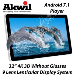 32 Inch 4K 3D without Glasses 9 Lens Autostereoscopic Display System with inbuilt Android 7.1