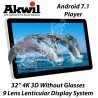 32 Inch 4K 3D without Glasses 9 Lens Autostereoscopic Display System with inbuilt Android 7.1