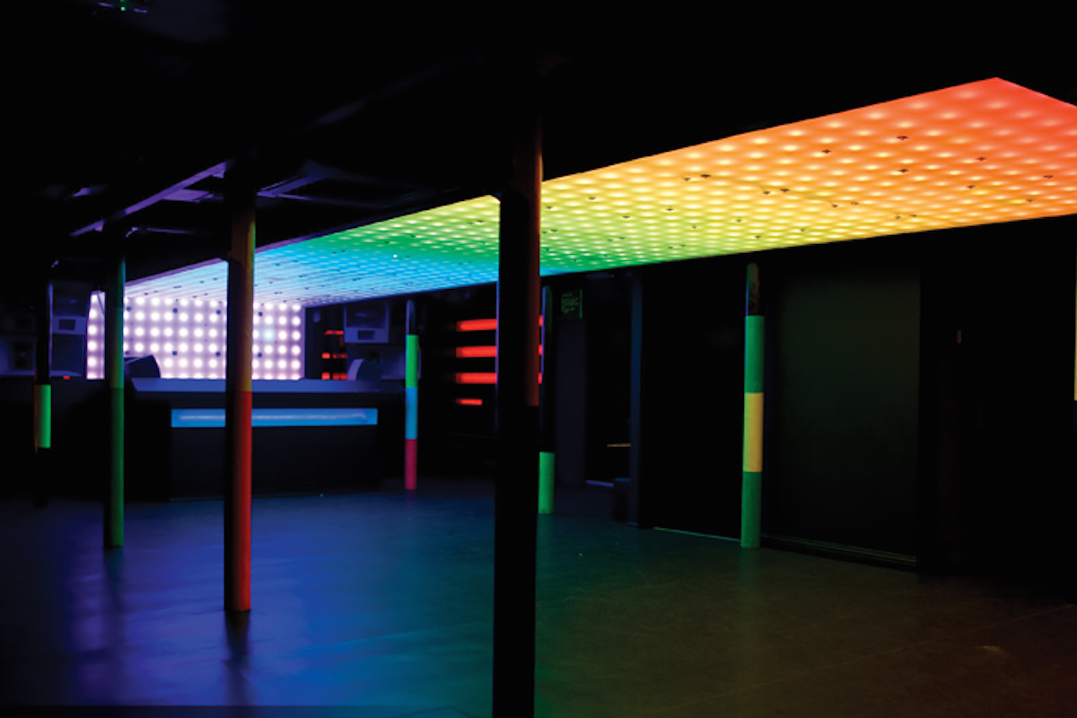 Akwil Interactive LED Ceiling Display System at Sankeys Spektrum Club Manchester