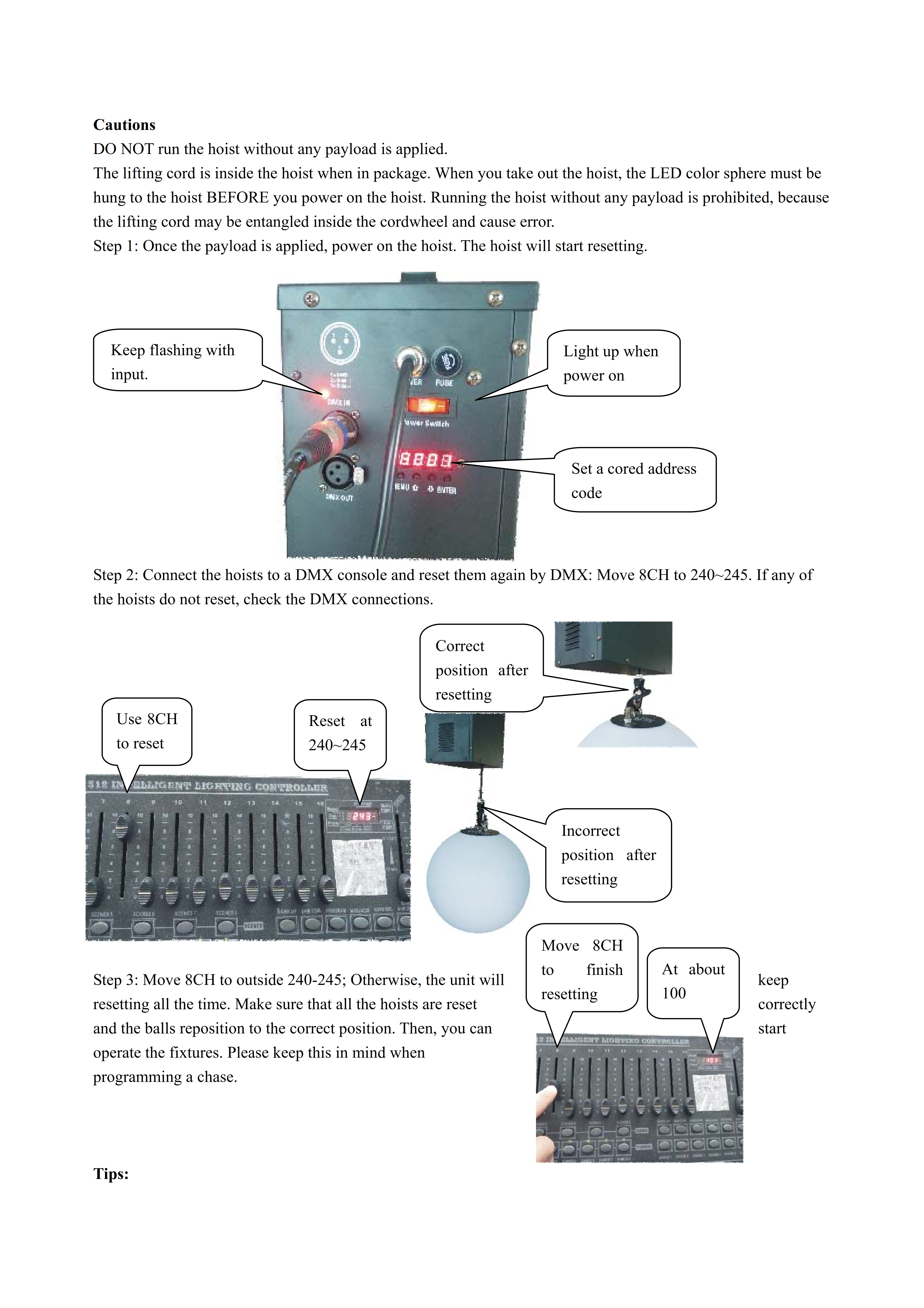 DMX Kinetic Hoist System Page 5