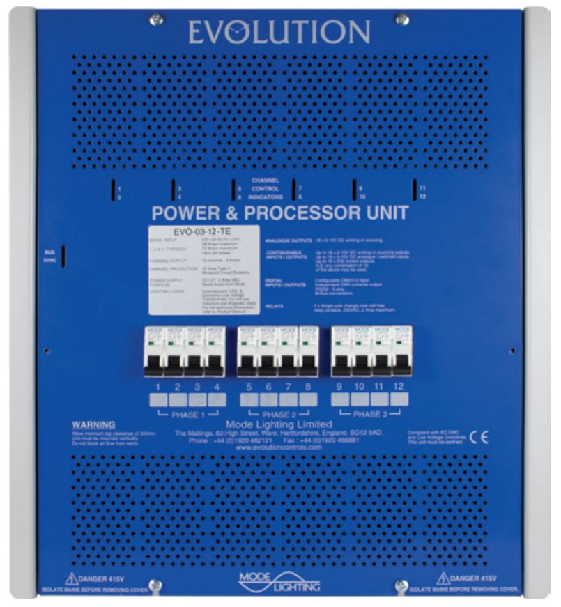 Mode EVO-03-12-TE 12 Channel Trailing Edge Dimmer System