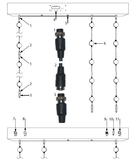 LED PIXEL BALL CABLE CONECTIONS