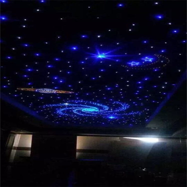 Fibre optic ceiling panels led colour controlled