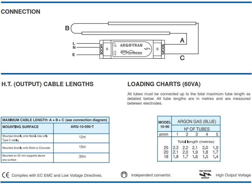 Argotran 60 connections wiring diagram