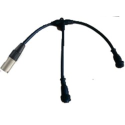 4-pin DMX 2pin PSU T-Extender Booster Cable