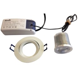 Retro-fit 7.5W LED downlight and fitting dimmable CRI 90 Angle  540 Lumen LED downlight with dimmable LED driver cool neutral or