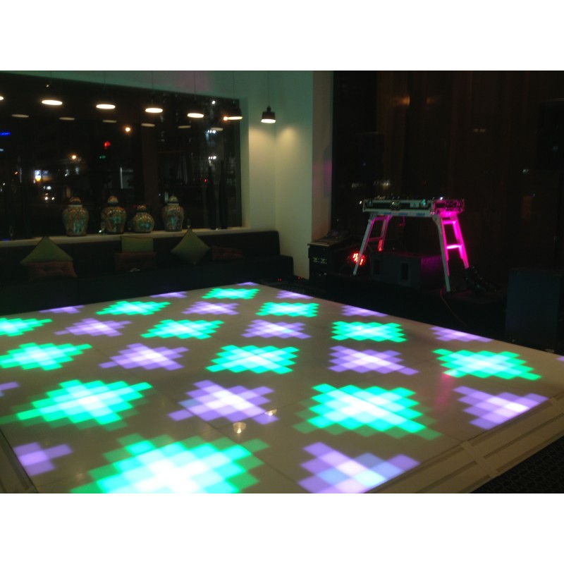 Akwil 1m x 1m 64 Square Pixel Matrix LED Dance Floor System includes Floor Panels Modules Controllers and Power Supplies