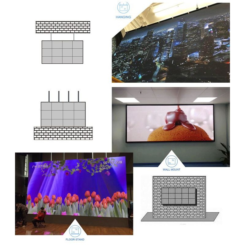 UHD 1.25mm Pitch Indoor LED Display Front Loading Panel System 600mm x 337.5mm Cabinets