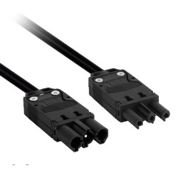 Mode GST Mains Cable GST-CAB-0.5M-1P-1S-W (0.5M, GST Plug to GST Socket, White, 1.5mm2  conductors)
