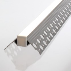 3m Aluminium LED Strip Corner Edge Tile Profile for Tiled or Plastered Flange recessed