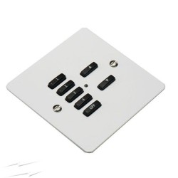 Rako RVF-XXX-WM White Metal Fascia Cover Plate for Rako Wireless RCM-XXX Wall Plates