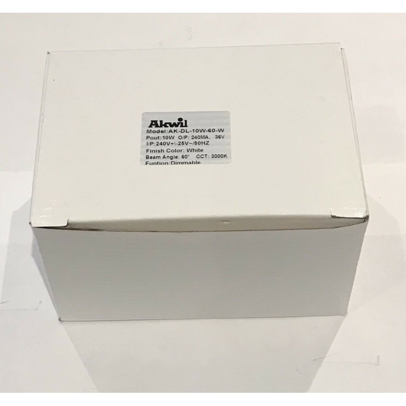 Akwil Retro-fit 10W 2700K Warm White LED Downlight Dimmable CRI 90 870 Lumen Retrofit LED Downlight