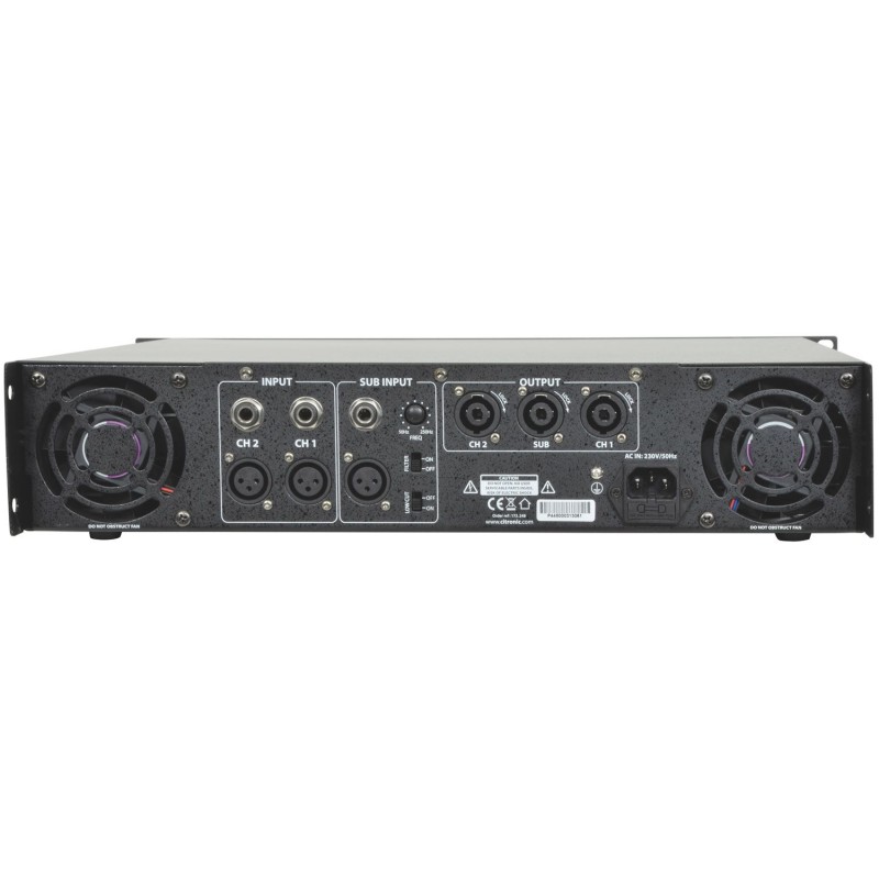 Citronic P44800 P Series Stereo & Sub Power Amplifier 2x 400W and 1x 800W with Clip Limiter