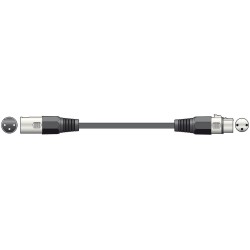 Male to Female XLR Cable 6m in Black