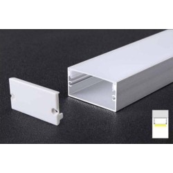 0.4m Surface Aluminum Profile For LED 40mm x 20mm with End Caps IP20 Suitable For Surface Ceiling Mount Applications