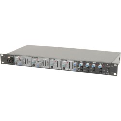 Z44R Multi-purpose 1U Mixer 1U live zoning rack mixer with 2 mic line inputs and 2 stereo line inputs feeding 4 stereo outputs