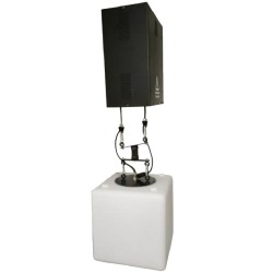 RGB or RGBW LED DMX Kinetic Cube Pendant 30cm Motorised Double Winch and Colour Cube 0.5m per sec DMX512 8CH