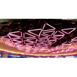 RGB LED DMX Kinetic Pixel Tube 1m Pendant with 2 Motorised Winchs 0-1.5m or 0-4m and Colour Tube 0.2m per sec DMX512 8CH